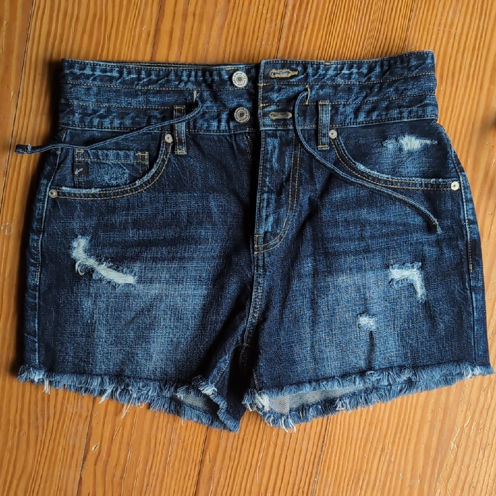 KanCan Blue Jean Shorts Distressed Frayed Hem